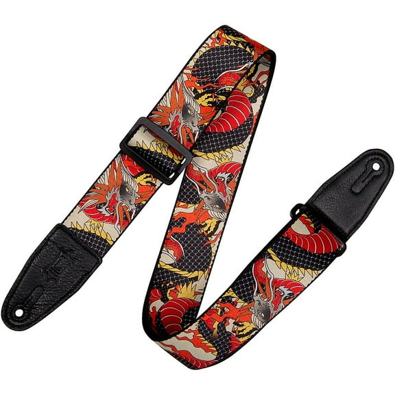 Levy's MPD2-123 Polyester Guitar Strap Japanese Traditional Dragon