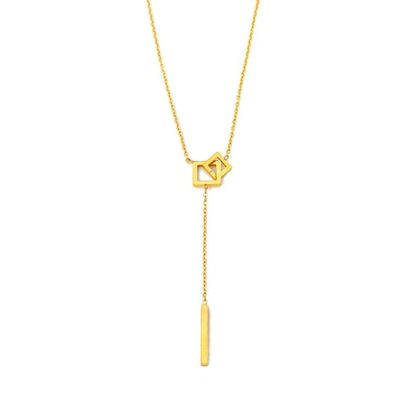 Lariat Necklace for Women Gold Bar Necklace Y Necklace Long Chain Necklace Geometric Pendant Necklace for Women