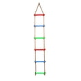 thumbnail image 1 of 6 Rungs Indoor Outdoor Climbing Rope Ladder Children Kids Sport Rope Swing Safe Garden Fitness Toys Equipment, 1 of 8