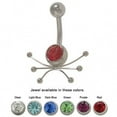 thumbnail image 1 of Starburst Jeweled Design Belly Ring, 1 of 2
