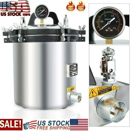 NEW 18L Steam Autoclave Sterilizer Dental Pressure Stainless Steel Sterilization