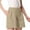 Khaki, variant on Lenpel Women's Summer Shorts Trendy Dressy Casual High Waisted Pleated Wide Leg Shorts Comfy Lounge Shorts with Pockets