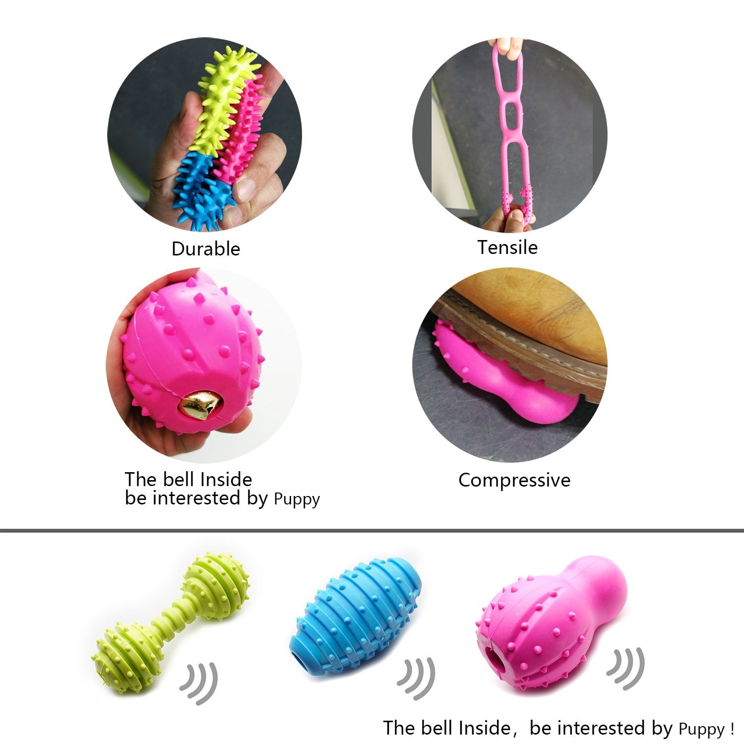 Small Dogs Puppy Toys 17pack Cute Variety Shape Multi Colors Designs To Bite Anytime Enjoy Supplies