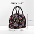 thumbnail image 2 of Yiaed Bouquet Print Lunch Bag Adult Insulated Lunch Box, Leakproof Cooler Food Lunch Containers Reusable High Capacity Lunch Tote Bags-One Size, 2 of 6
