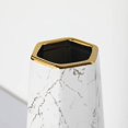 thumbnail image 3 of Jarrón de mármol de oro blanco de 20cm, jarrones decorativos de diseño alto de cerámica para centro de mesa de boda, fiesta en casa, 3 of 5