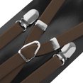 thumbnail image 7 of Toptie Men's Skinny Suspenders 1/2"inch (1.5CM) X-Back Clip Suspenders-Brown, 7 of 7