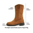 thumbnail image 7 of Rokment Women's Wide Calf Snow Boots 2025 Fleece Lined Winter Warm Fashion Suede Low Heel Tall Dress Booties, 7 of 7