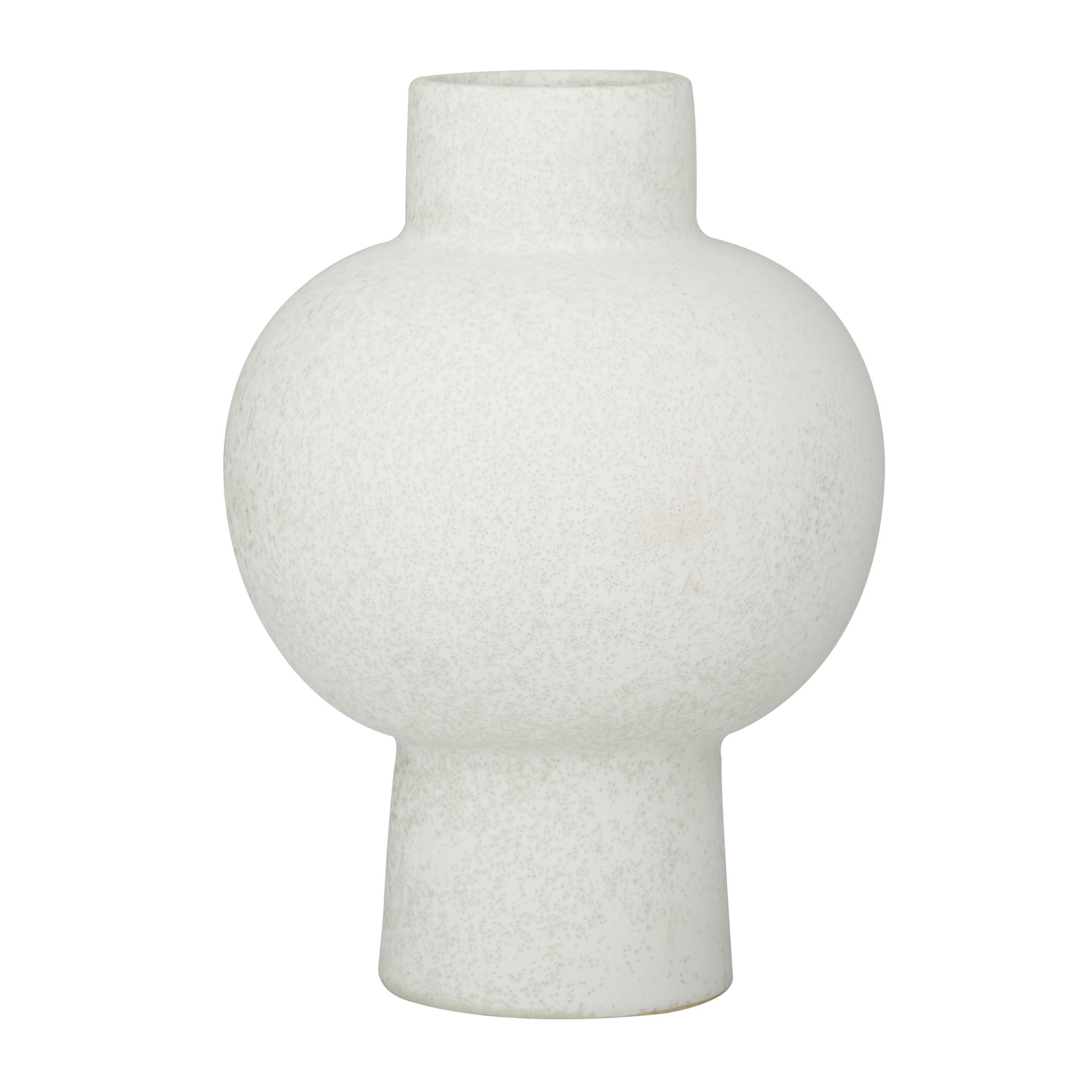 CosmoLiving by Cosmopolitan 12" Handmade White Ceramic Vase