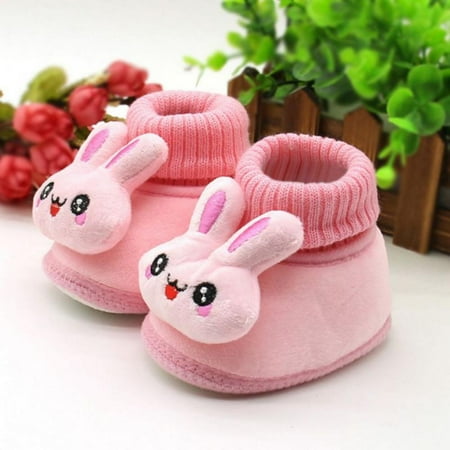

Baby Girls Cute Soft Winter Boots Toddler Kids Snow Fleece Rabbit Shoes Baby Moccasins Shoes 0-18 Months