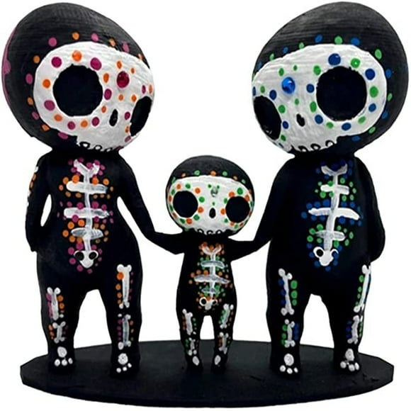 Sugar Skull Decor,Sugar Skull Gifts Sugar Skull Coulp Figurine Statues Table Decor Hand Crafts Resin Ornament Ornaments for Crafts