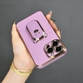thumbnail image 2 of Plating Phone Case Electroplated Cute Bear Phone Holder Phone Grip Hidden Stand Full Protection Shockproof Case For Men/Women For IPhone 11/12/13/14/15 Pro Max, Samsung Galaxy S/A Series, 2 of 5