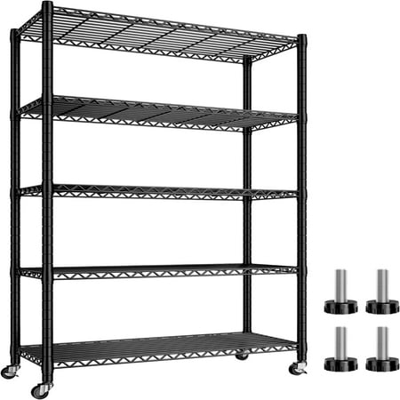 

6 Tier Wire Shelving 1800LBS Shelves Metal Shelves for Rack 75 H Adjustable Garage Shelving Heavy Duty Shelving Units Pantry Kitchen Shelving 75 HX35.5 WX18&