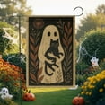 thumbnail image 3 of Ghost and Black Cat Garden Flag, Spooky Fall Yard Decor for Halloween, Witchy Cottagecore Outdoor Decoration, Cute Halloween Yard Decoration, 3 of 4
