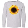 thumbnail image 3 of Inktastic Summer Sunflower Long Sleeve Youth T-Shirt, 3 of 5