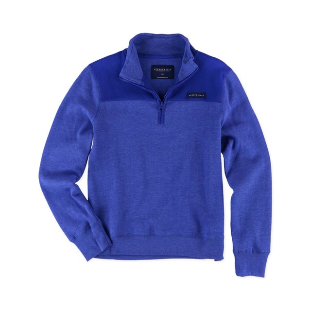 Aeropostale - Sudadera de forro polar 1/4 para mujer, azul, extra pequeña