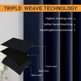 thumbnail image 6 of Chyhomenyc Navy Blue Blackout Curtains 96 Inches Long, Thermal Insulated Noise Reducing Solid Soft Privacy Rod Pocket Window Curtains for Living Room Bedroom, Each 50Wx96L Inch, 2 Panels, 6 of 8