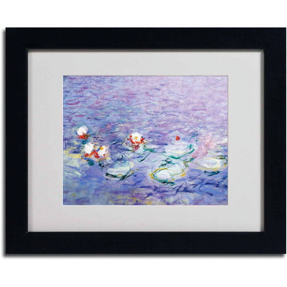 Trademark Fine Art "Water Lilies II 1840-1926" Canvas Art by Claude Monet, Black Frame