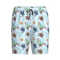 thumbnail image 4 of Wukai Turtle Men’s Short Pajama Pants With Pockets Soft Sleep Pj Shorts for Men-3X-Large, 4 of 6