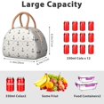 thumbnail image 5 of Insulated Lunch Bag Women, Reusable Anchors Pattern Tote Lunch Box, Leakproof Cooler Lunch Bags for Work Office Travel Picnic, 5 of 6