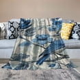 thumbnail image 2 of Nawypu Plush Throw Blanket Chinoiserie Blue And White Bule Birds Flowers Throw Blankets Flannel Blanket Blue And White Porcelain Floral Blanket Throw Warm Plush Blankets for All Season, 2 of 6