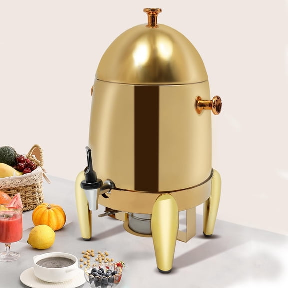 3.2Gal/12L Coffee Urn with Fuel Holder, 400W Electric Hot and Cold Beverage Dispenser with Spigot, Drink Dispenser for Tea Water Beer Milk Juice Coffee for Party Catering Hotel Office