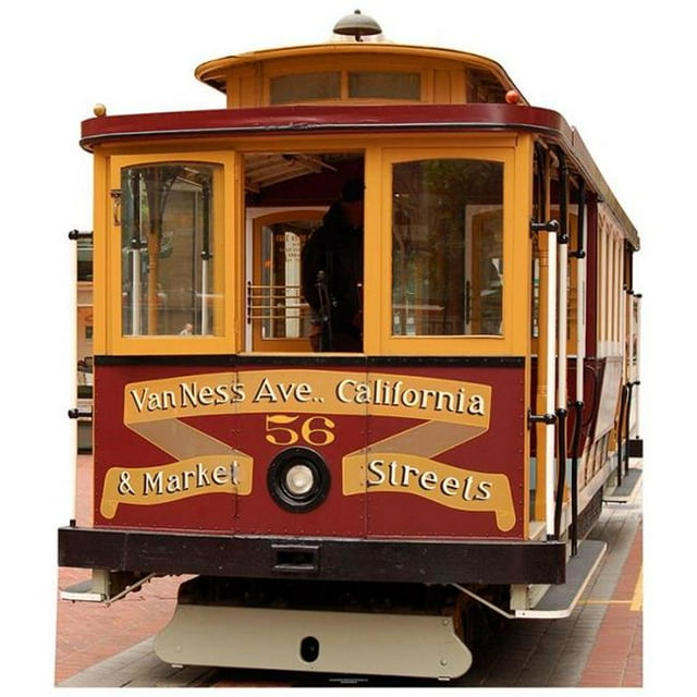 Star Cutouts SC2088 San Francisco Cable Car Stand-Up Cardboard Cutout