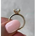 thumbnail image 4 of Jewelerix 14K Yellow Gold Plated Ring Cushion Cut Moissanite Solitaire Ring Vintage Inspired Prong Engagement Proposal Ring, 4 of 5