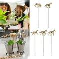 thumbnail image 1 of Iumwxz Straws Racing Horse Straw Glass Straw Coffee Cup Straw with Resin Racing Horse Accessory Straw Home Decoration Reusable Straws As Show Glass Up to 45% Off, 1 of 2