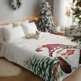 thumbnail image 3 of Christmas Dwarf Flannel Blanket for Bed,Travel and Camping, Winter Christmas Tree Snowflakes Linen Super Soft Cozy Blanket for All Seasons 50"x60", 3 of 9