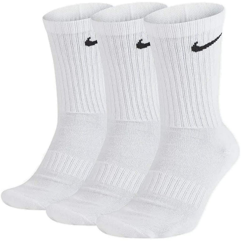 toelage banaan Stoutmoedig Nike Everyday Cushion Crew Training Socks, Unisex Nike Socks with  Sweat-Wicking Technology and Impact Cushioning (3 Pair), White/Black,  Medium - Walmart.com