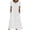 Dress for Women - White, variant on Xdegoge Polka Dot Dress for Women Crew Neck Short Sleeve Maxi Dress Casual Loose Solid Color Dresses Summer Trendy Dailywear