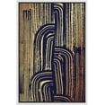 thumbnail image 3 of PixonSign Framed Canvas Print Wall Art Black and Gold Line Streak Pattern Abstract Shapes Illustrations Minimalism Modern Closeup Dramatic Dark for Living Room, Bedroom, Office - 24"x36" White, 3 of 5