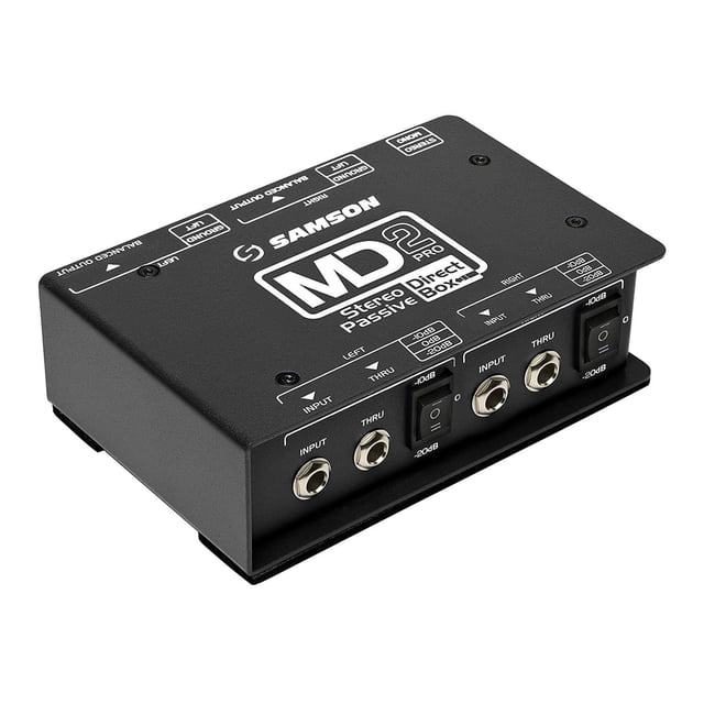 Pasivo estéreo Direct Box SAMSON MD2 Pro con transformador blindado