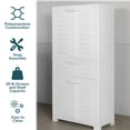 thumbnail image 4 of Sunnydaze Adjustable 57" Plastic 2-Shelf 1-Drawer Freestanding Storage Cabinet, Speckled Gray, 4 of 14