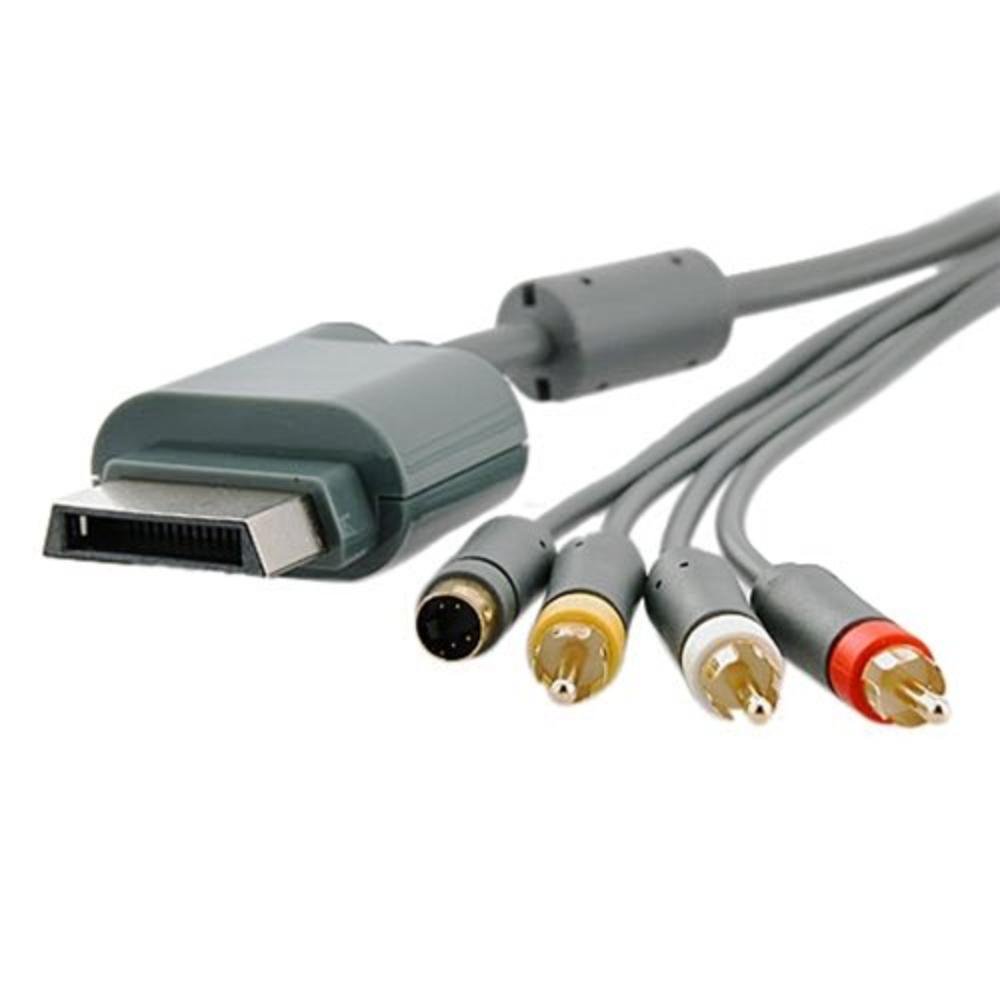 6ft Gray AV Composite and SVideo Cable Compatible With Microsoft Xbox
