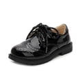 thumbnail image 3 of LYHaoo Boys Classic Dress Shoes Formal Casual Round Toe Flats Shoes for Boys School Uniform Shoes,Black,Sizes 11(6.77") Little Kid, 3 of 7