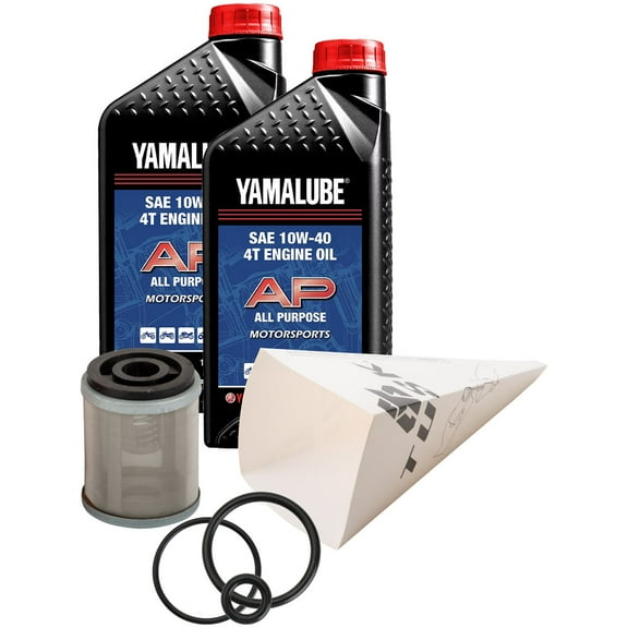 Tusk 4-Stroke Oil Change Kit Compatible with Yamalube All Purpose 10W-40 for Yamaha XT225 Serow 1992-2007