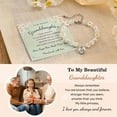 thumbnail image 4 of HJJLRH Women's Pearl Beads Beaded White Small Flowers Soft Ceramic Bracelet Stone Love Engraved Bracelet, 4 of 9