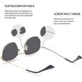 thumbnail image 3 of A pair of gold frame all gray hip-hop hexagonal polarized sunglasses for men and women geometric square small retro sun glasses, 3 of 3