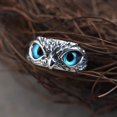 thumbnail image 3 of Anillo de búho con ojo de demonio, anillo de búho ajustable abierto retro, 3 of 11