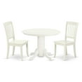 thumbnail image 2 of East West Furniture Dining Room Set Linen White, SHDA3-LWH-W, 2 of 6