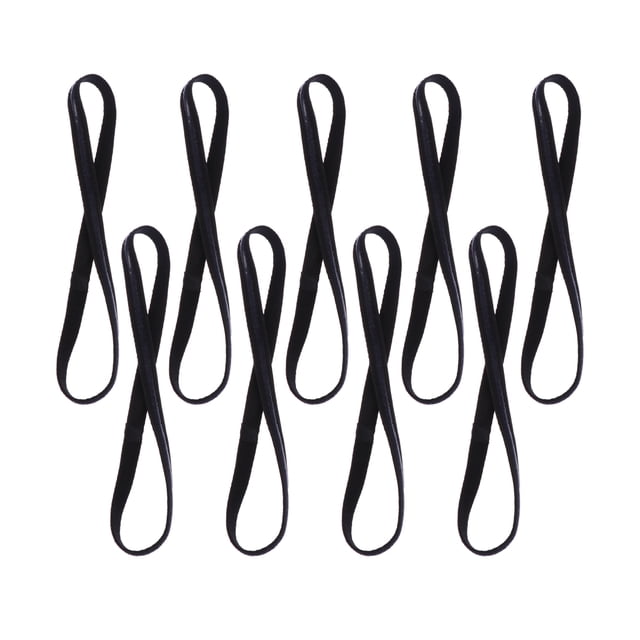 9pcs Running Headband Cuerda elástica Fútbol Accesorios antideslizantes para el cabello Yoga Banda para el cabello Unisex Diadema Negro