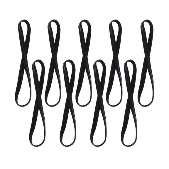 jojofuny 9Pcs Soccer Hair Bands for Athletes Black Cloth with Non Slip and Sweat Protection for Sports Activities
