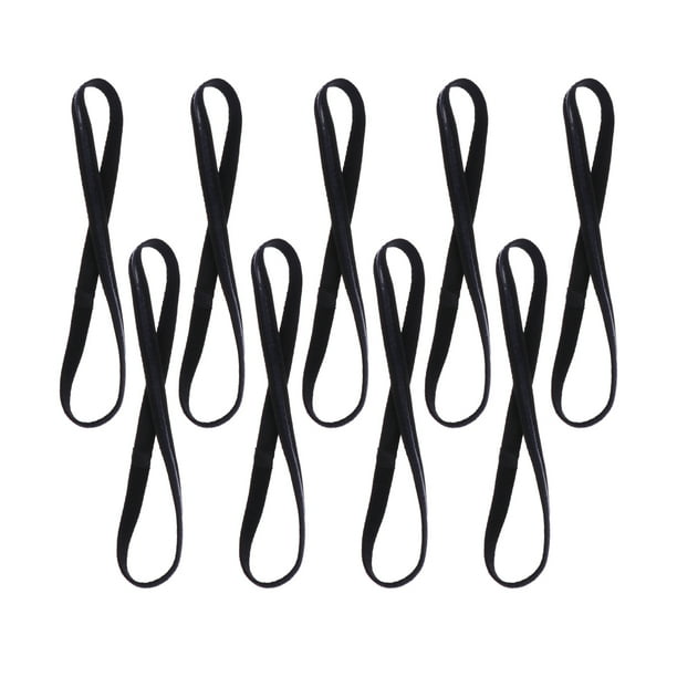9pcs Running Headband Cuerda elástica Fútbol Accesorios antideslizantes para el cabello Yoga Banda para el cabello Unisex Diadema Negro