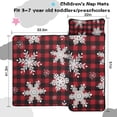 thumbnail image 5 of Red Christmas Snowflake and Plaid Pattern Toddler Nap Mats for Kids Preschool,51"x22" Sleeping Mat Bag or Kids,Toddler Sleeping Bag,Toddler Nap Mat or Daycare, 5 of 6