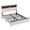 White+Brown# A, variant on SYNGAR Full Size Bed Frame with LED Headboard and Charging Station, Heavy Duty Metal Full Bed Frame for 550lbs Weight Capacity, Platform Bed Frame No Box Spring Needed, Easy Assembly, Brown&White