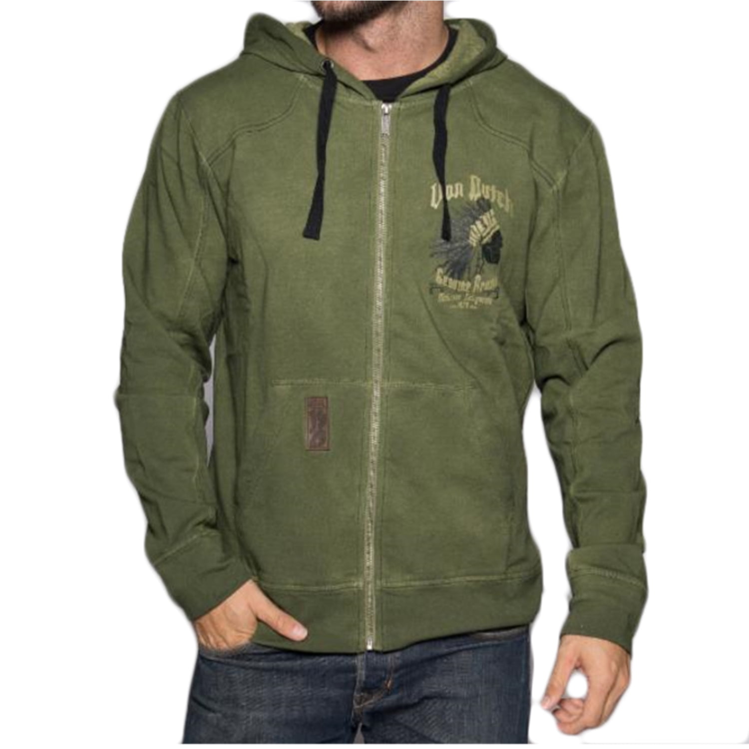 Von Dutch Von Dutch Men's FullZip Up Hooded Fleece Sweatshirt