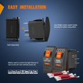 thumbnail image 4 of Nilight 2 Pack UTV Rear Lights Switch Led Light Bar Switch on off 5 PIN SPST Switches with Orange Backlit 12V 24V Toggle Switches with Jumper Wires Set for ATVs UTVs Cars Trucks RVs, 4 of 7