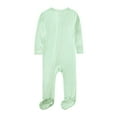 thumbnail image 3 of NOLDARES Unisex Baby Toddler Onesie Romper, Longsleeve Jumpsuit Longall Daywear w/Diaper Zipper for Easy Changing(Light Green,3-6 Months), 3 of 9