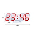 thumbnail image 3 of EDHITNR Clearance Digital Alarm Clock Automatic Photosensitive Digital Clock 3 D Electronic Clock Multi-function Mount-purpose LED Clock White Frame Black and Friday Deals, 3 of 7